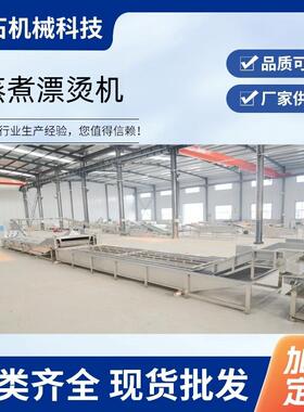 贡菜水浴漂烫加工线西红柿去皮漂烫机菠菜连续式漂烫冷却线