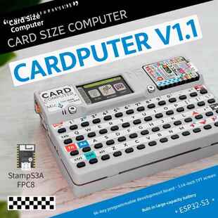 官方M5stack Cardputer v1.1 卡片电脑56键可编程开发板 StampS3A