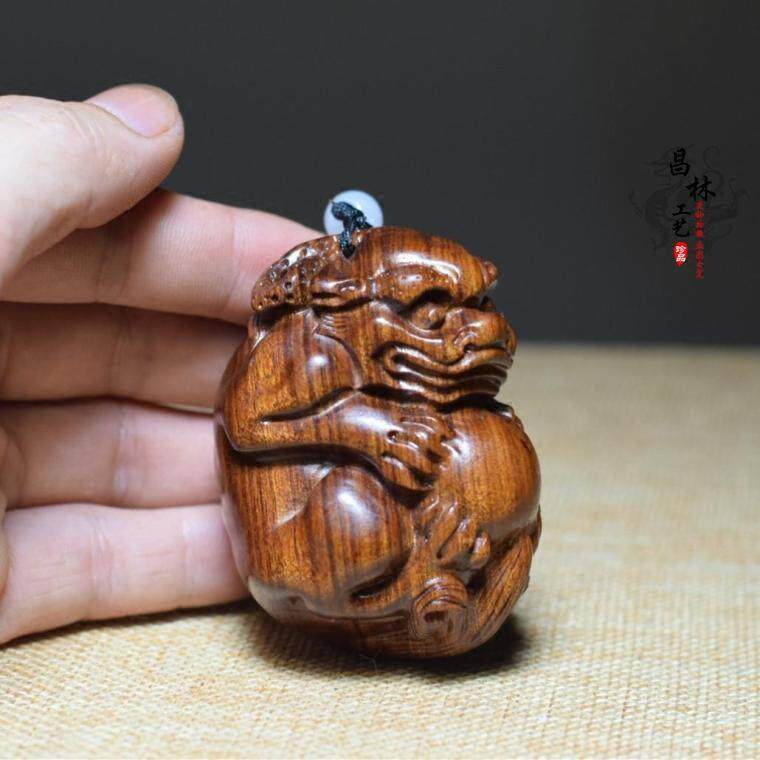 红酸枝木雕文玩手把件知足常乐红木小挂件木质工艺品摆件木雕/根