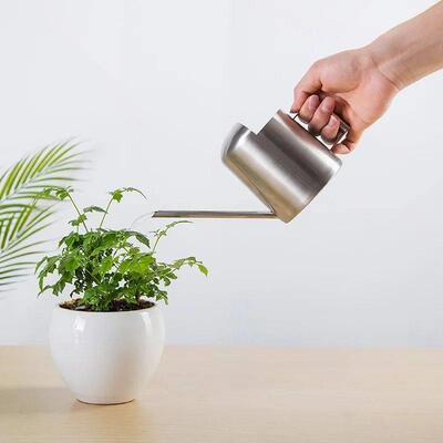 Stainless Steel Watering Can Garden Plant Flower Long Mouth