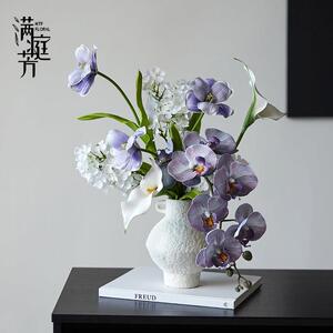 蓝风信诗插花花束结婚手捧花装饰客厅玄关餐桌仿真花假花摆件