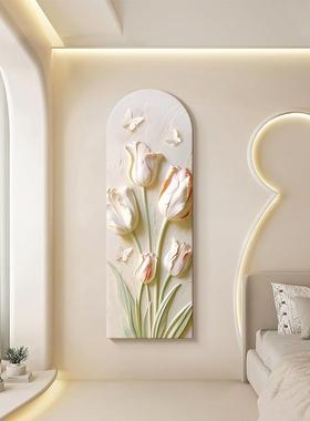 奶油风隐拉藏LLY60048式镜穿衣镜装饰画向日葵隐推全身壁挂式画形
