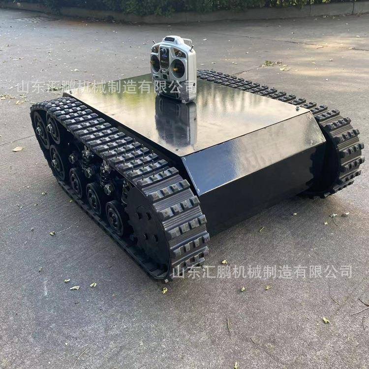 小型履带式电动遥控底盘 带减震全地形机器人橡胶底盘GPS履带底盘