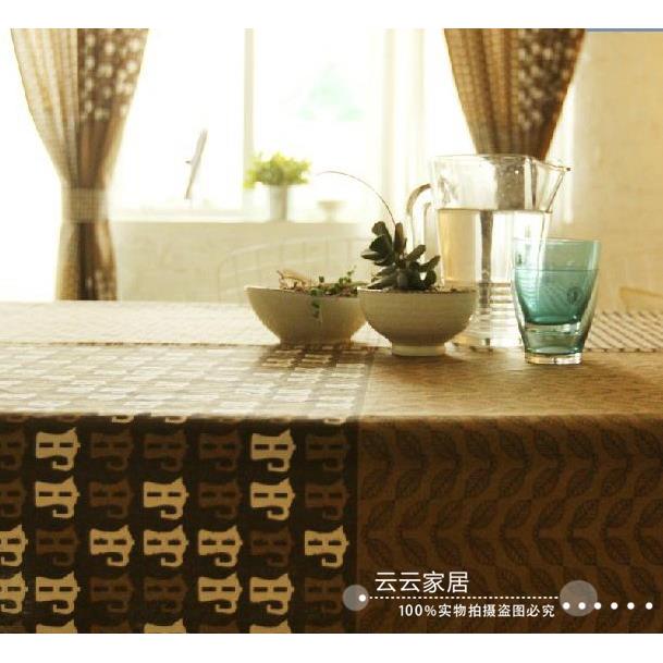 正品日式桌布高级咖啡厅餐厅艺西餐桌布茶几布台布酒吧书桌布长感图片