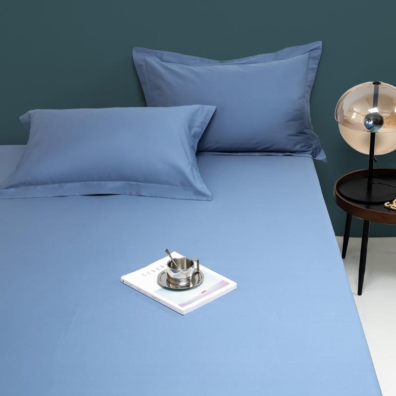 A类100支贡三长绒棉棉床笠IPC单件全轻奢纯色床笠件套缎床上用品