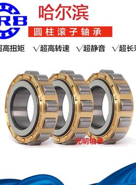 HRB哈尔滨圆柱滚子轴承RN305 306 307 308 309 310 311 312M铜卡