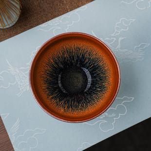 建盏点茶盏抹茶茶道12.5cm兔毫乌金釉宋代点工具全套茶艺道具大号