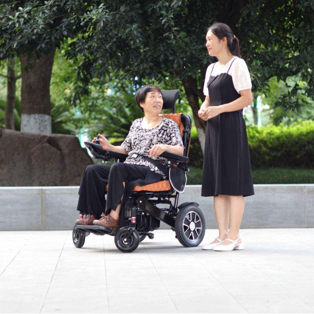 行倍捷电动轮椅可折叠全自动长续航锂电池老年人、残疾人轻便轮椅