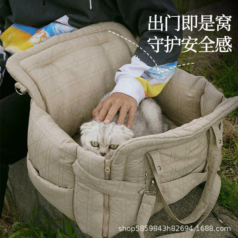 出门猫包坐垫外出源头手提猫猫两用包猫窝车座猫外贸出口