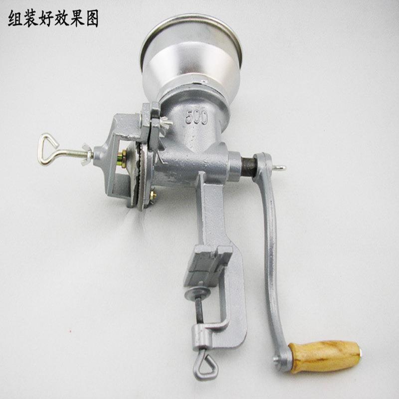 500用铸铁磨粉机家小型手动五谷杂粮用多功粉碎机家干UPZ磨研磨能