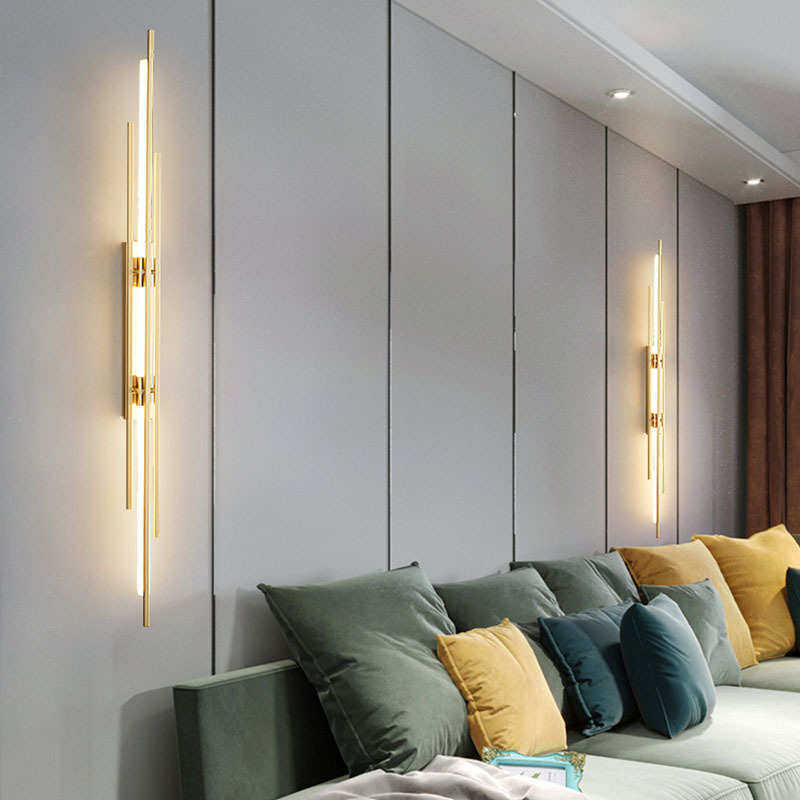 长款栅格壁灯2023新款客厅卧室书房楼梯电视背景墙跨酒店工程110V,家装灯饰光源,壁灯,淘宝优惠券,粉丝福利购,淘宝优惠卷