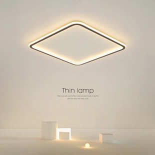 新款 现代简约led客厅卧室吸顶燈饰照明创意圆形房间灯超薄吸頂灯