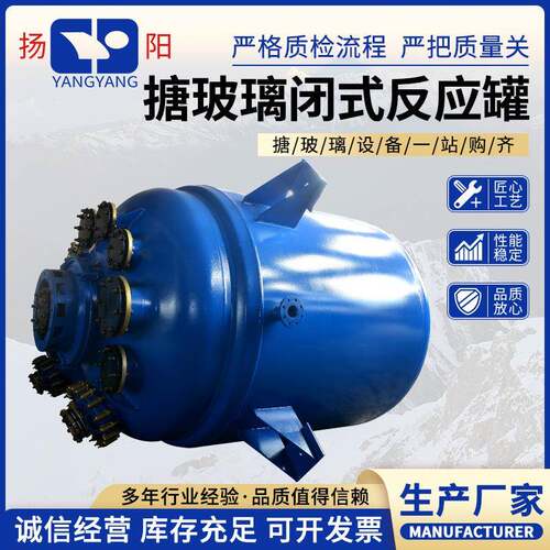 F5000L搪玻璃闭式反应罐 搪瓷闭式反应罐 耐盐酸搪瓷釜反应釜厂家