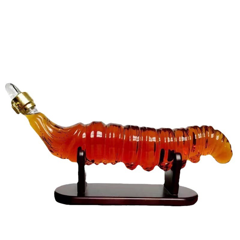 新品冬虫夏草酒瓶异形玻璃瓶高硼硅玻璃酒瓶高档玻璃瓶虫草泡酒瓶