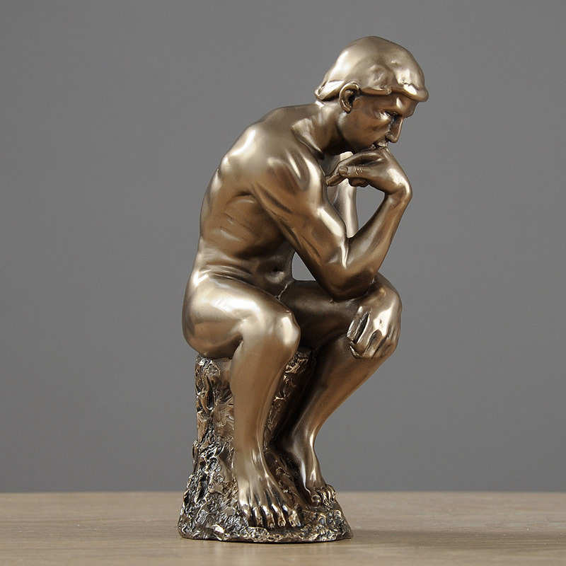 装家居古典软人物别墅 摆件工艺思考者思想者 家居饰品摆设铸铜