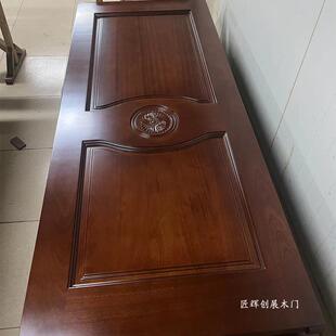 沙比利实木门中式 雕花卧室门胡桃木原木门沙比利实木房间门