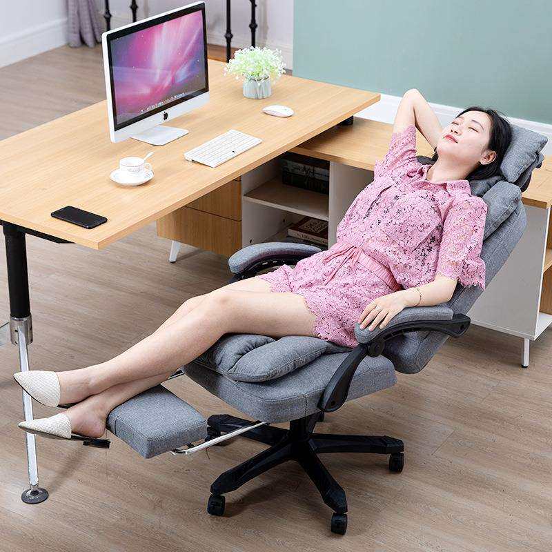 电脑椅家用舒适久坐办公椅靠背老板椅布艺沙发椅午休书房升降椅子