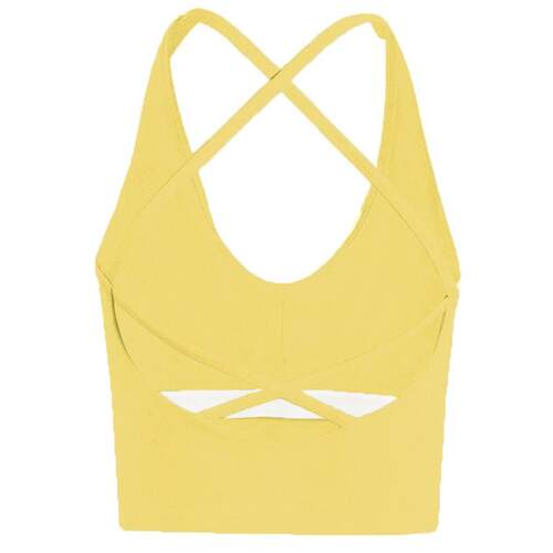 Yoga vest with camisole and chest cushion for external wear