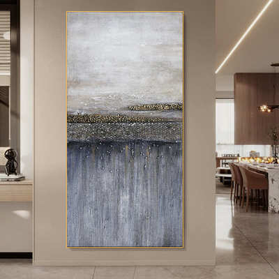 手绘油画赤贫侘寂风大幅客厅装饰画极简艺术抽象肌理餐厅玄关挂画