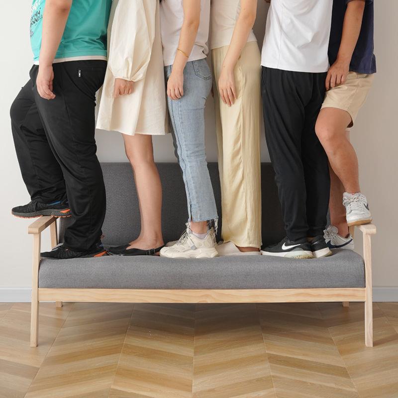 实木沙发小户型沙发沙客HJH发套装出租屋沙发椅家用厅租出工屋厂