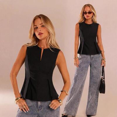 Elegant Business Casual Top for Women Slim Fit Design