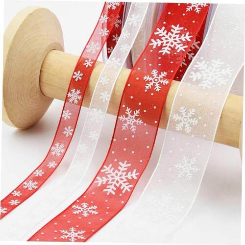 DIY Christmas Decoration Transparent Snowflake Ribbon Tape