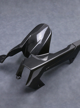 适用CFMOTO 800NK 犀灵+ 摩托车碳纤维外壳改装配件 后挡泥板