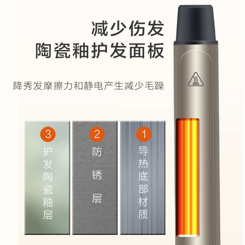 可旋转卷发棒持久定型理发店大卷美发店影楼电卷棒化妆师专用32mm