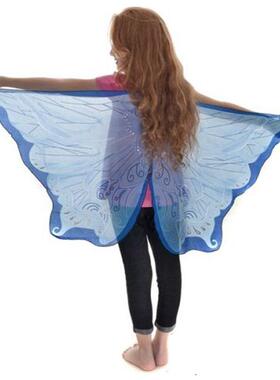 Kids Butterfly Costume Girl Fairy Butterfly Wings Chiffon Bl