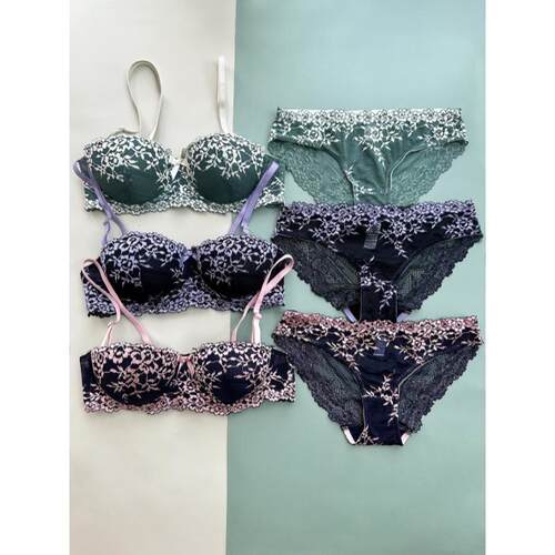 T 67814 Lace Embroidered Underwire Bra 网纱刺绣文胸