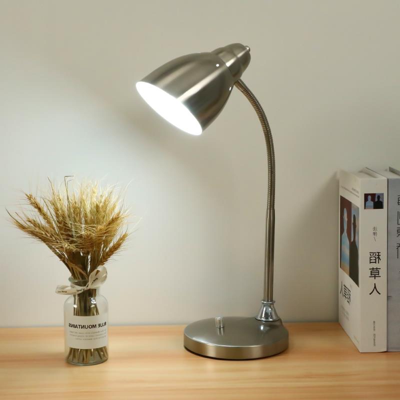 正品l读e台灯学习书宿舍插电学生儿d童金属简约办公阅换灯泡E2桌7