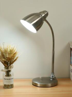 高档约le插d台灯学习书桌宿舍电学生儿童金属简E办公阅读换灯泡27