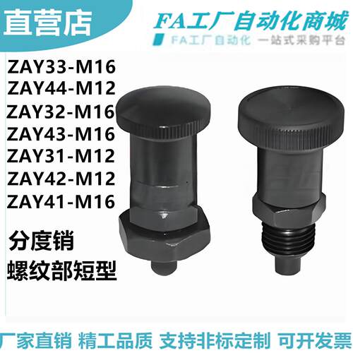 怡合ZAY31-M16 ZAY32-M12 ZAY33 ZAY34 ZAY41 ZAY42 4344分度销达
