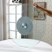 餐桌转盘钢化玻玻见详情酒璃大圆桌转盘店璃转盘台面家用桌面餐夕