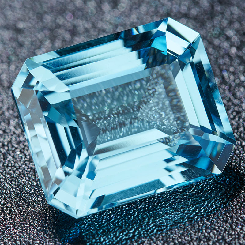 源头直供捡漏价 23.7克拉蓝色托帕石裸石戒面火彩好支持私人定制