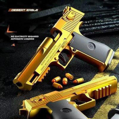 Mechanical Automatic Desert Eagle Toy Gun Shell Ejection Air