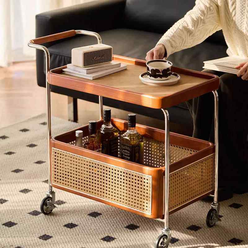 实木移动小推车客厅沙发边茶几床头柜置物收纳架中覆古风零食法式,住宅家具,移动边几/推车,淘宝优惠券,粉丝福利购,淘宝优惠卷