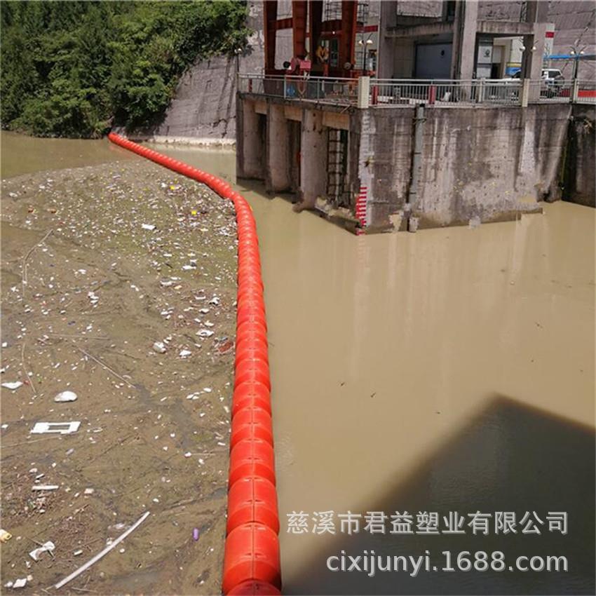 取水口拦漂排聚乙烯PE浮筒湖面水草藻类拦截挡污浮筒