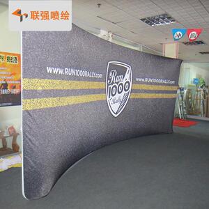 深圳厂家供应直型快易展架子 年会背景签到处热转印铝布秀画面