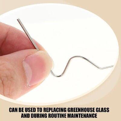 100pcs Greenhouse Repair Kit Stainless Steel Clips W Wire