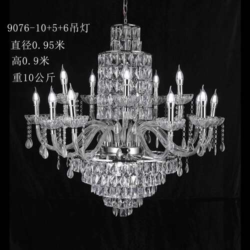 厂家直供新款婚庆道具电镀铁艺亚克力吊灯酒店婚礼仪式装饰灯