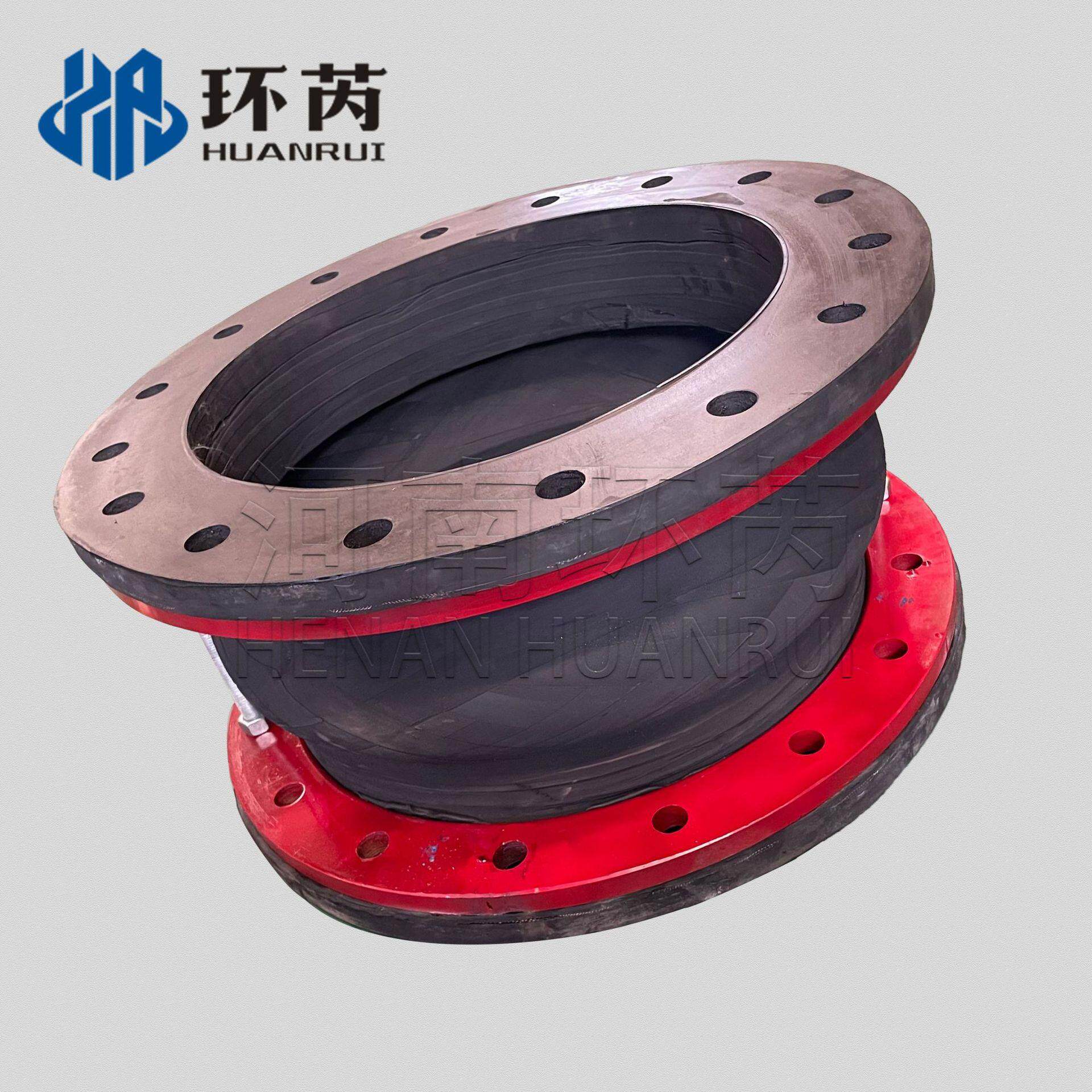 可曲挠法兰管道补偿器翻边橡胶软接头手工缠绕式单球体橡胶软连接