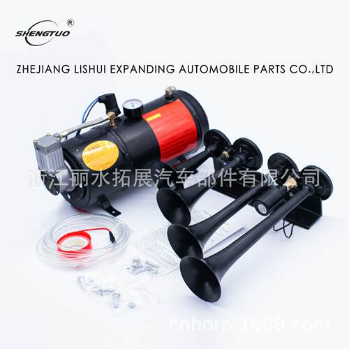 气喇叭 改装气泵 12V 150psi 黑色气罐 空气压缩机 Bota air horn