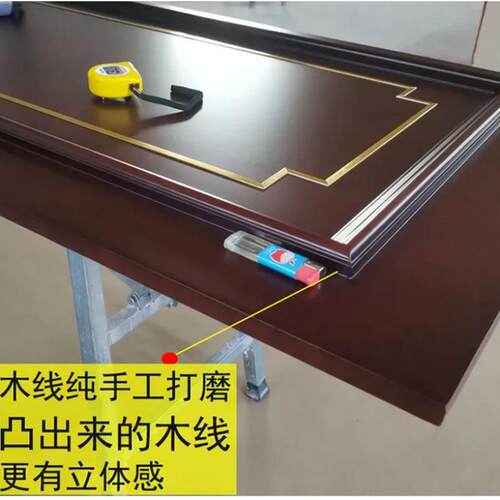 新中式电视背景实烤木漆护墙QFN板客厅头沙发装饰格栅墙裙卧室床