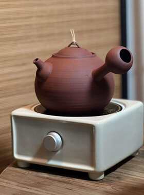 原矿紫泥砂铫壶煮茶陶壶半手工日式家用养生侧把烧水壶炭炉电陶炉