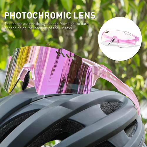 Red Photochromic Sunglasses Cycling Glasses Sports for Men M