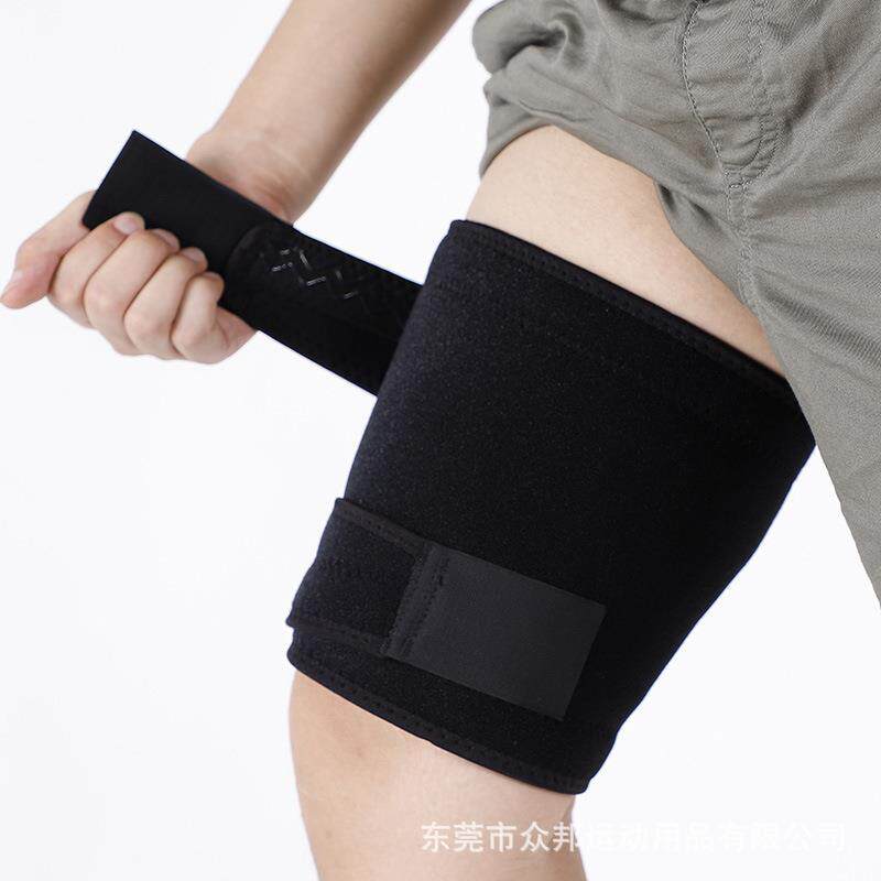 跨境现货护大腿运动肌肉防拉伤加压防滑运动绑带篮球跑步护腿护具