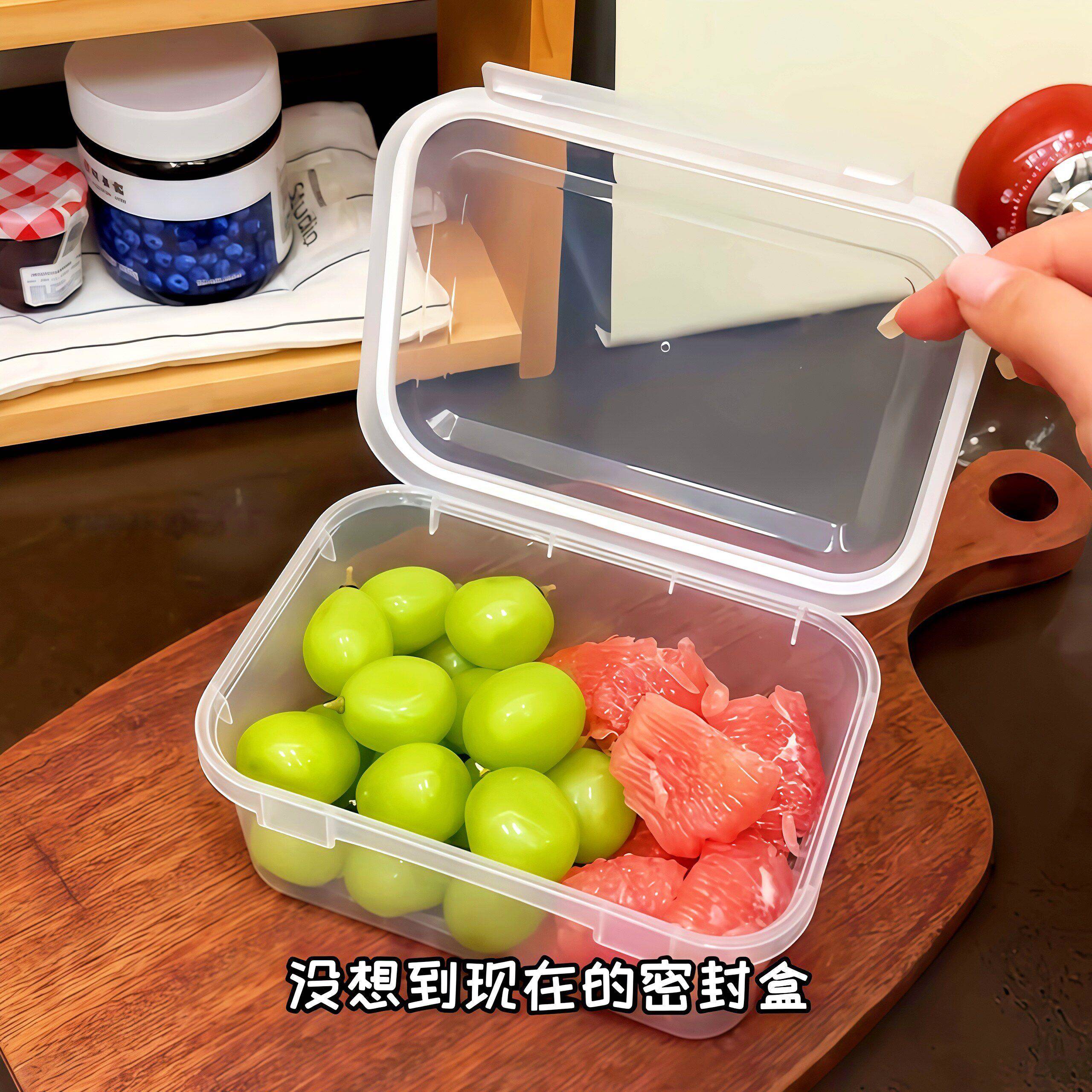 【官方正品】日本冻肉分装盒密封保鲜盒带扣连盖食品级储物盒便携图片