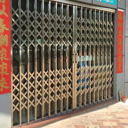 厂家制作锈979304不阳钢拉闸防门 仓库台通风拉闸门 盗闸门
