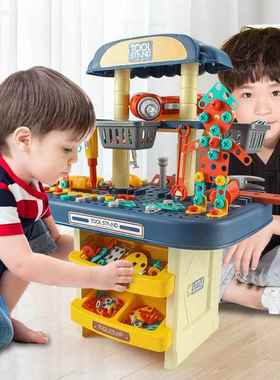 儿童拧螺丝钉组装玩具电钻工具箱4宝宝动手拆卸5拼装6益智男孩3岁